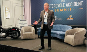 Jason Waechter speaking at The Motorcycle Accident Summit