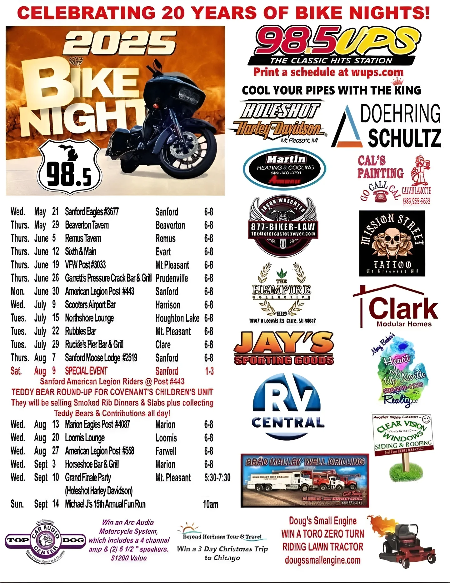 98.5 UPS Bike Night! 98.5 UPS Grand Finale Party — Holeshot Harley-Davidson (Mount Pleasant, Michigan)