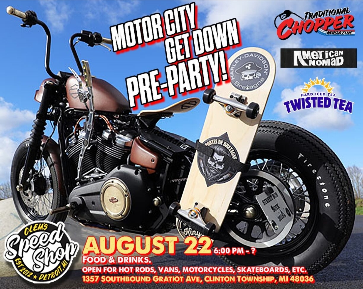 Image depicting Motor City Get Down Pre-Party at Clems Speed Shop 2025