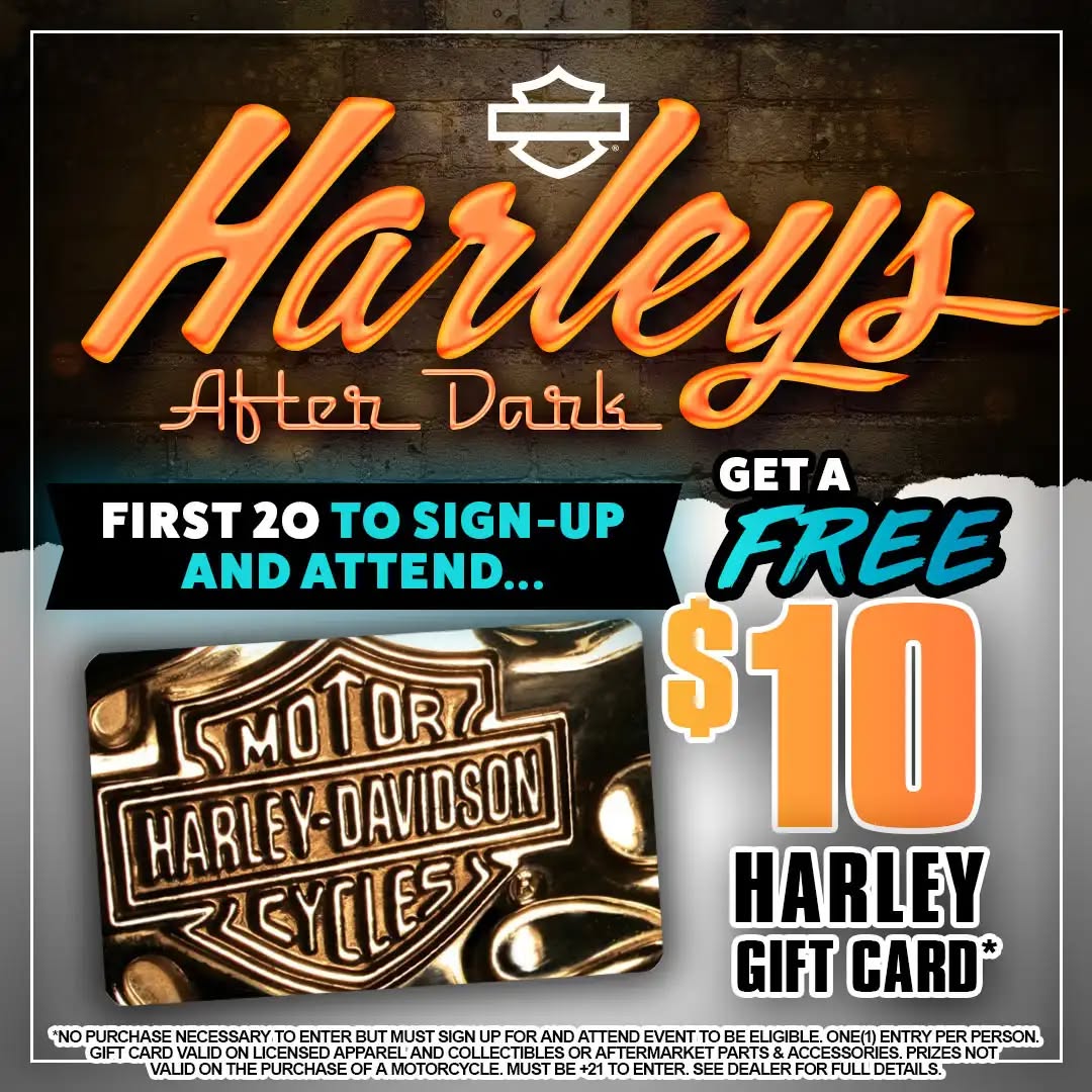 Harleys After Dark motorcycle event at Motown Harley-Davidson in Taylor Michigan February 28 2026