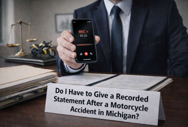 Recorded Statement After a Motorcycle Accident in Michigan?