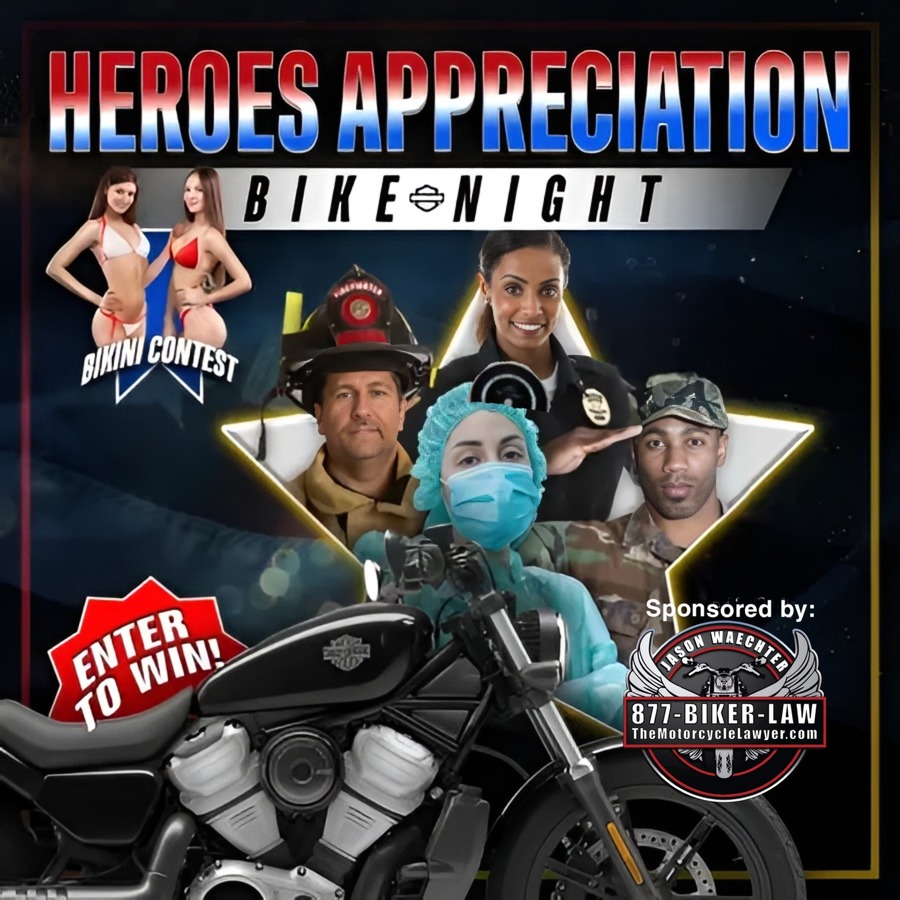 Heroes Bike Night and Bikini Contest May 8 2026 at Motown Harley-Davison