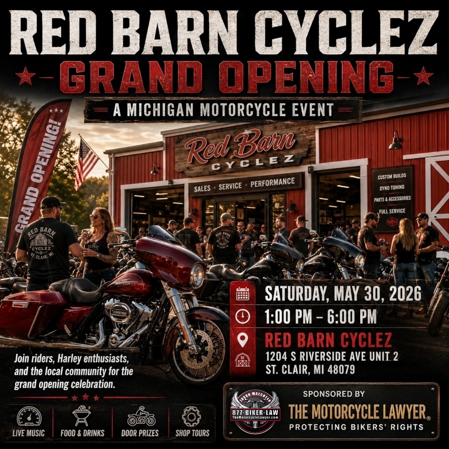 Red Barn Cyclez Grand Opening Motorcycle Event on Saturday, May 30 from 6 PM to 10 PM